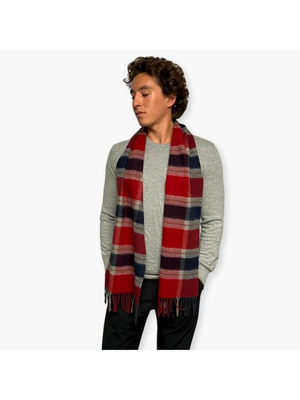 Warm & Lightweight 100% Wool Heritage Plaid Scarf - Cozy Fashion Accessory